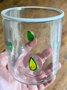 Set of 2 Anthropologie NIB/NWT Avocado Icon Glass